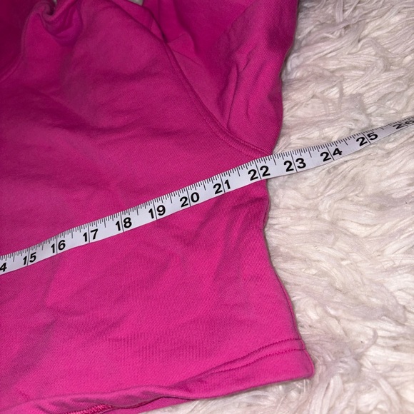 Lululemon All Yours Pink Cropped Hoodie Size 12 Pullover Sweatshirt - Picture 7 of 8